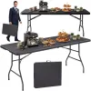 Stół cateringowy składany 240 cm – ogrodowy bankietowy, rozkładany, walizka | LazyHome