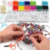 ZESTAW DO ROBIENIA BRANSOLETEK KORALIKI DO BIŻUTERII LITERKI DIY NA PREZENT
