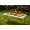 Stół cateringowy składany 180 cm biały – ogrodowy bankietowy, rozkładany, walizka | LazyHome