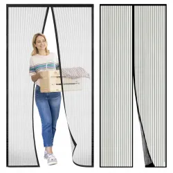 SOLIDNA MOSKITIERA MAGNETYCZNA DRZWI SIATKA Drzwiowa Z MAGNESEM 100x210 cm