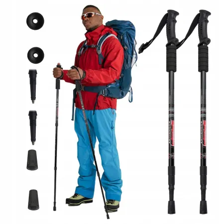 2 X KIJKI DO CHODZENIA NORDIC WALKING KIJE REGULOWANE SKŁADANE TREKKINGOWE