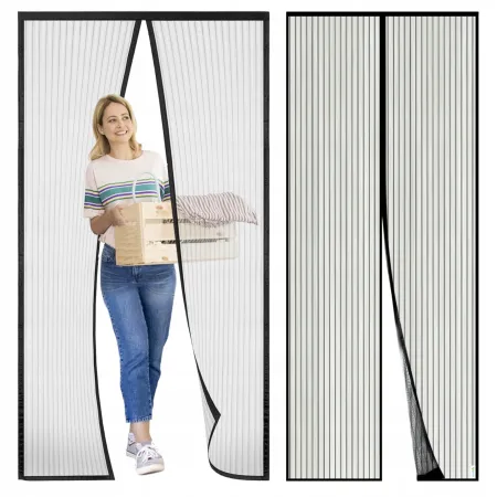 SOLIDNA MOSKITIERA MAGNETYCZNA DRZWI SIATKA Drzwiowa Z MAGNESEM 100x210 cm