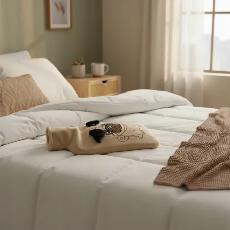 Termofor duży MOPS LAZYhome termofor na wodę dla dzieci gumowy pluszowy 2L