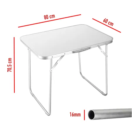 Stół cateringowy składany 80x60 cm – turystyczny kempingowy, rozkładany, walizka | LazyHome
