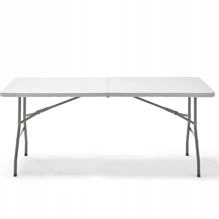 Stół cateringowy składany 180 cm biały – ogrodowy bankietowy, rozkładany, walizka | LazyHome