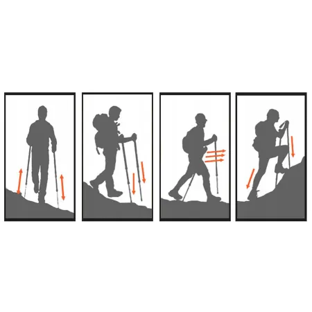 2 X KIJKI DO CHODZENIA NORDIC WALKING KIJE REGULOWANE SKŁADANE TREKKINGOWE